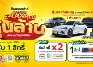 “โกลบอลเฮ้าส์ TAX RECEIPT E-TAX คุณ ลุ้นล้าน”